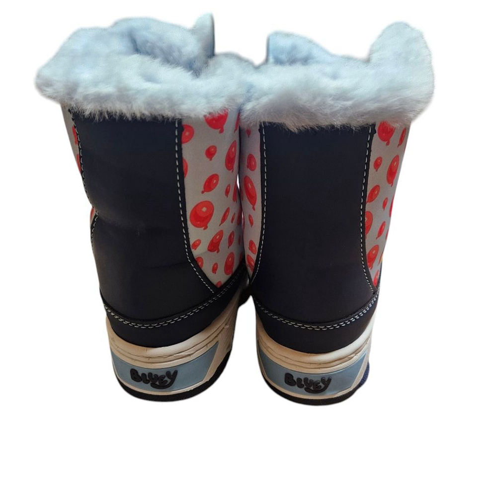 Bluey Toddler Kids 12 Faux Fur Trim Winter Snow Boots - Picture 6 of 9